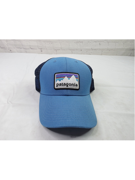 Patagonia Other - Patagonia FITZ ROY Snapback Hat Mountain Patch Mesh Trucker Cap Carolina Blue